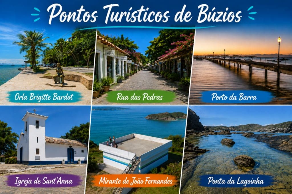Rua das Pedras and Orla Bardot, in Búzios